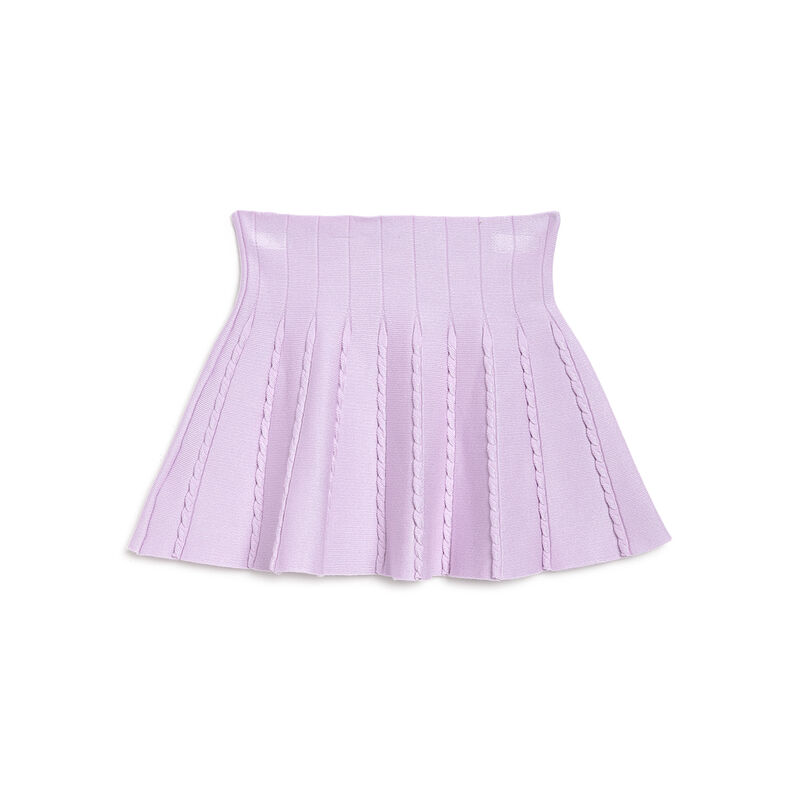 Girls Light Lilac Solid Skirt image number 1